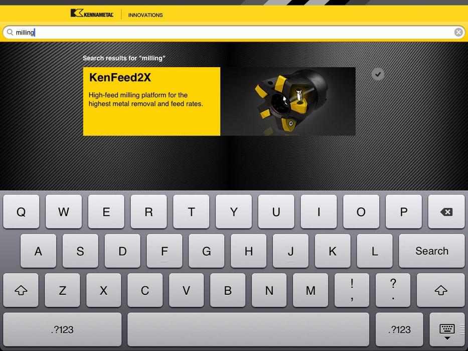 Presentata l’applicazione “Kennametal Innovations” per iPad<sup>®</sup>